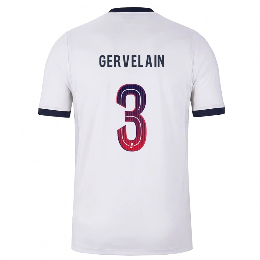 Danxen Mulher Camisola Jordan Gervelain #3 Branco Preto Vermelho Alternativa 2026/27 Camisa