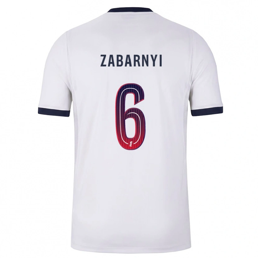 Danxen Mulher Camisola Ilya Zabarnyi #6 Branco Preto Vermelho Alternativa 2026/27 Camisa