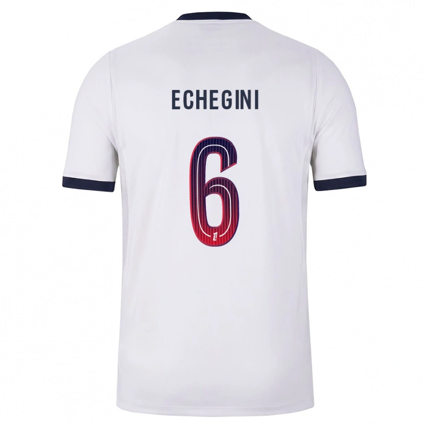 Danxen Mulher Camisola Joe Echegini #6 Branco Preto Vermelho Alternativa 2026/27 Camisa