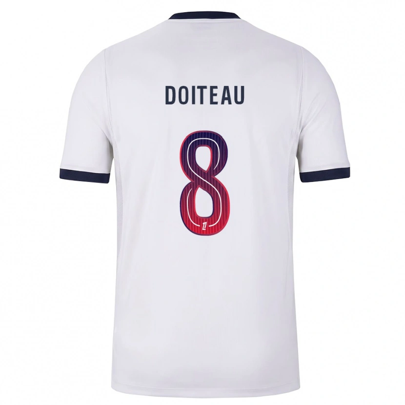 Danxen Mulher Camisola Benoit Doiteau #8 Branco Preto Vermelho Alternativa 2026/27 Camisa
