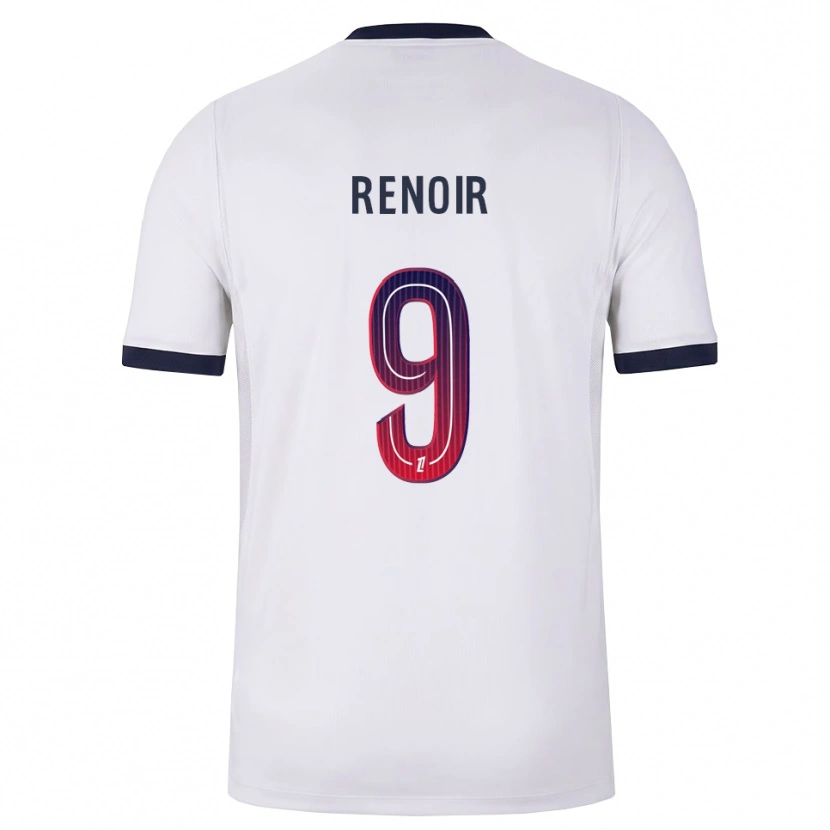 Danxen Mulher Camisola Eddrick Renoir #9 Branco Preto Vermelho Alternativa 2026/27 Camisa