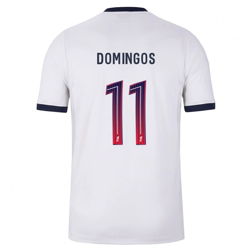 Danxen Mulher Camisola Fabio Domingos #11 Branco Preto Vermelho Alternativa 2026/27 Camisa