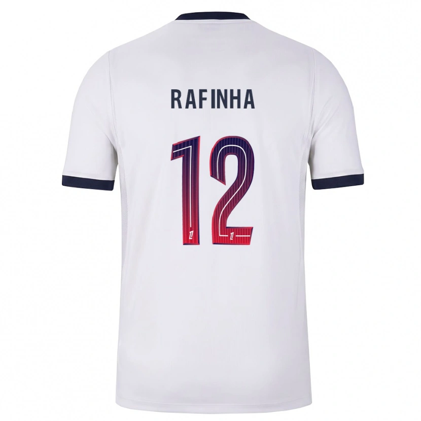 Danxen Mulher Camisola Rafinha #12 Branco Preto Vermelho Alternativa 2026/27 Camisa