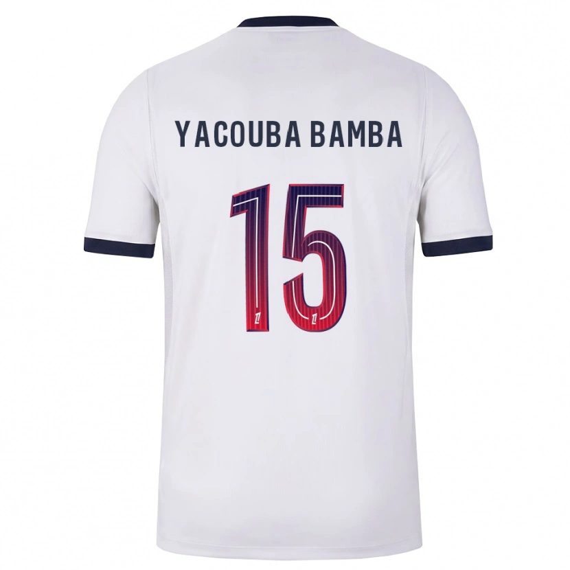 Danxen Mulher Camisola Ben Yacouba Bamba #15 Branco Preto Vermelho Alternativa 2026/27 Camisa
