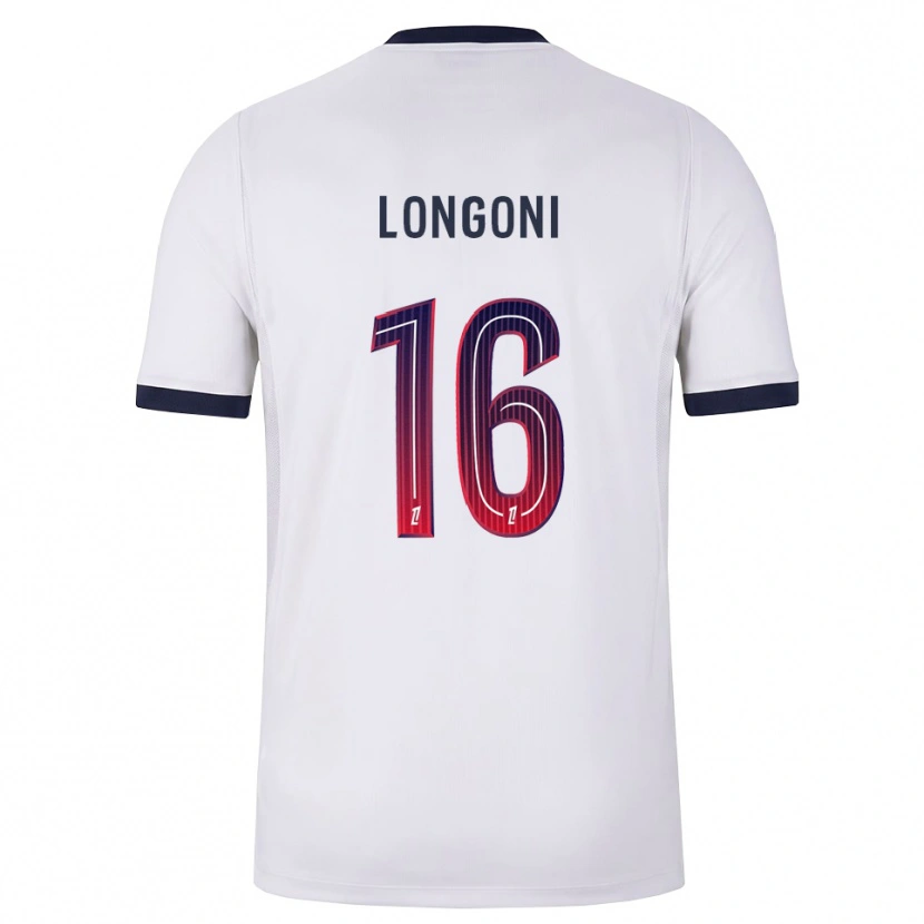 Danxen Mulher Camisola Alessandro Longoni #16 Branco Preto Vermelho Alternativa 2026/27 Camisa