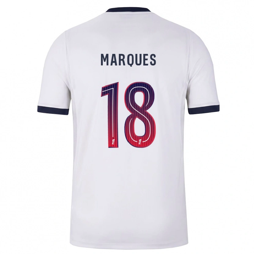 Danxen Mulher Camisola Daniel Marques #18 Branco Preto Vermelho Alternativa 2026/27 Camisa