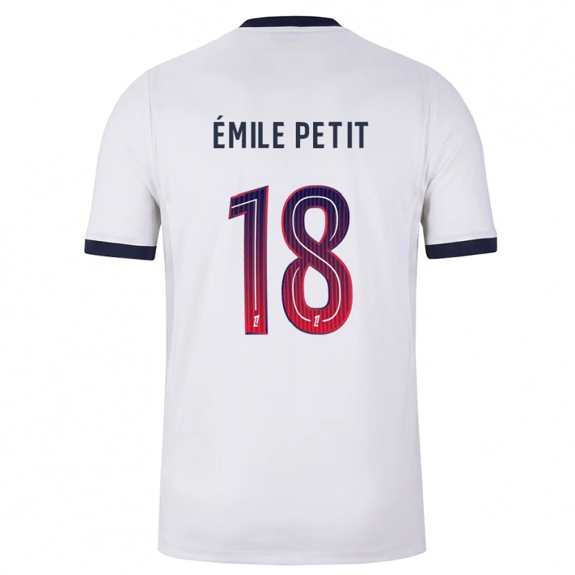 Danxen Mulher Camisola Noé Émile Petit #18 Branco Preto Vermelho Alternativa 2026/27 Camisa