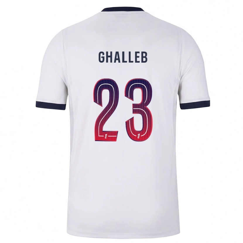 Danxen Mulher Camisola Edem Ghalleb #23 Branco Preto Vermelho Alternativa 2026/27 Camisa