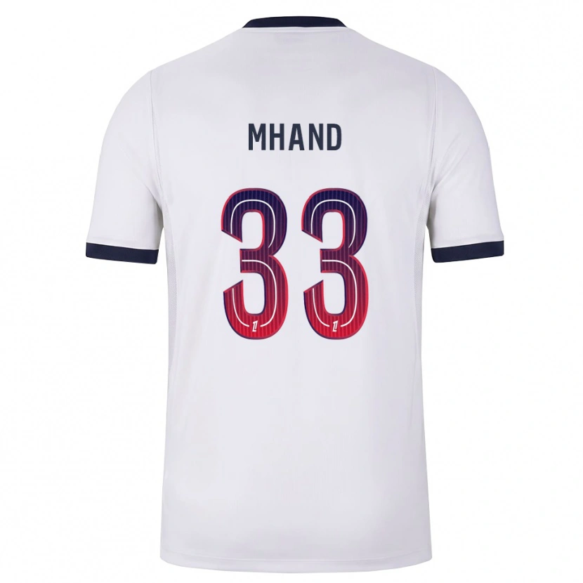 Danxen Mulher Camisola Ilian Mhand #33 Branco Preto Vermelho Alternativa 2026/27 Camisa