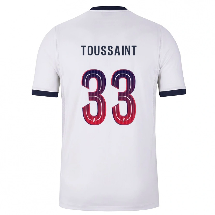 Danxen Mulher Camisola Océane Toussaint #33 Branco Preto Vermelho Alternativa 2026/27 Camisa