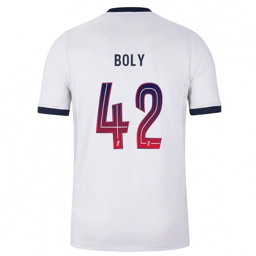 Danxen Mulher Camisola David Boly #42 Branco Preto Vermelho Alternativa 2026/27 Camisa