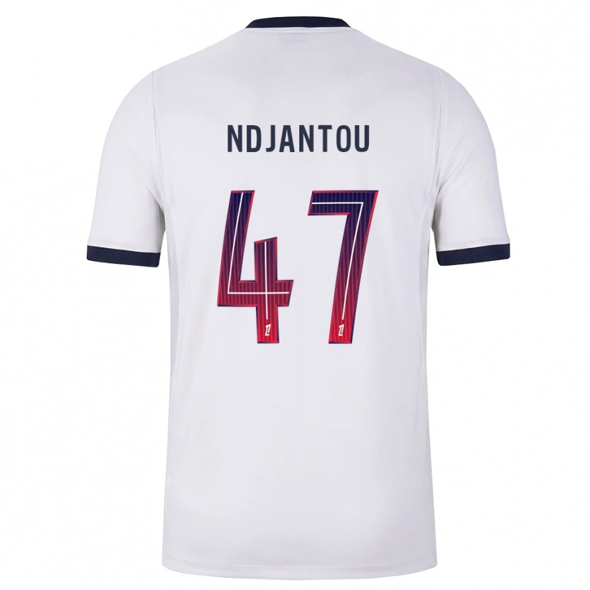 Danxen Mulher Camisola Quentin Ndjantou #47 Branco Preto Vermelho Alternativa 2026/27 Camisa