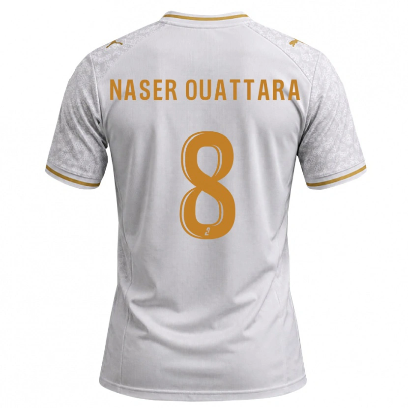 Danxen Mulher Camisola Papus Naser Ouattara #8 Cinza Dourado Branco Alternativa 2026/27 Camisa