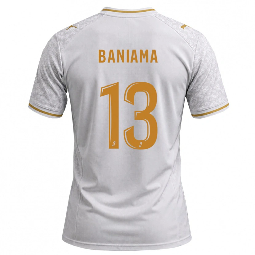 Danxen Mulher Camisola Messie Baniama #13 Cinza Dourado Branco Alternativa 2026/27 Camisa
