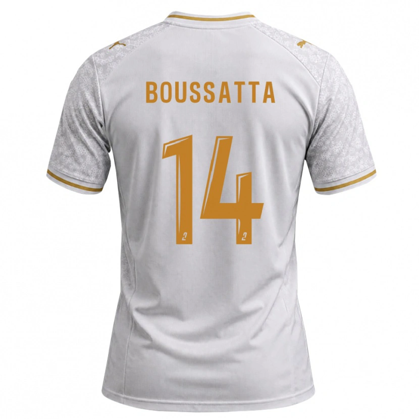 Danxen Mulher Camisola Naïl Boussatta #14 Cinza Dourado Branco Alternativa 2026/27 Camisa