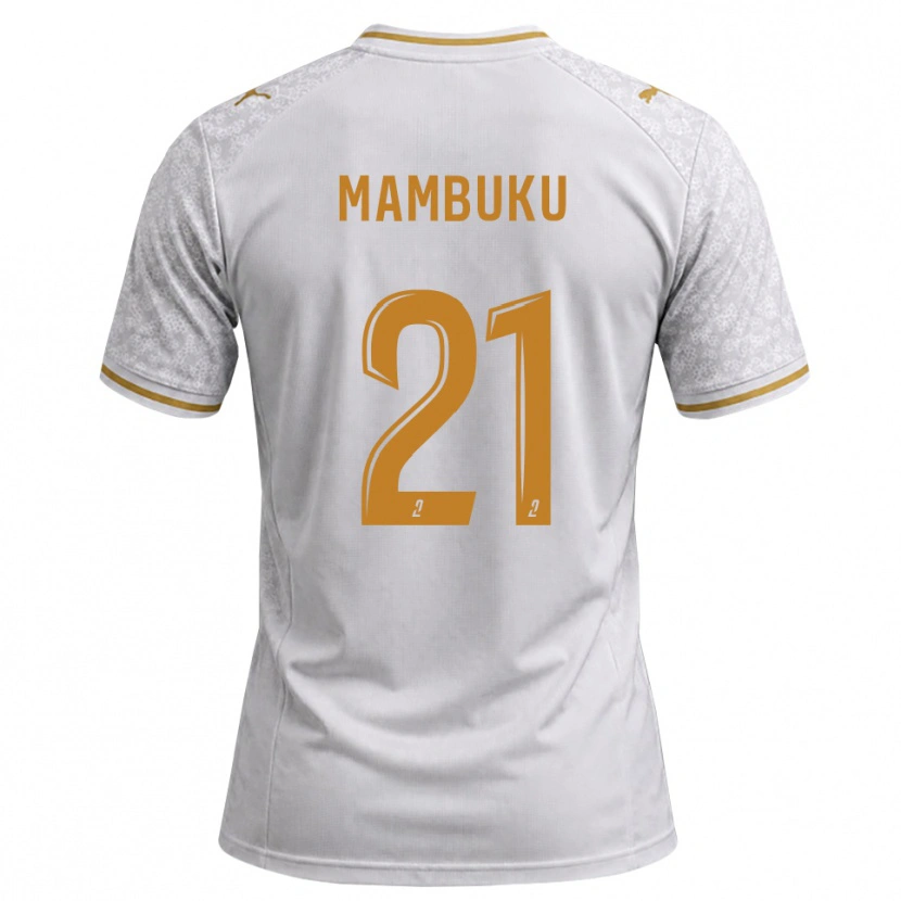 Danxen Mulher Camisola Jean Mambuku #21 Cinza Dourado Branco Alternativa 2026/27 Camisa