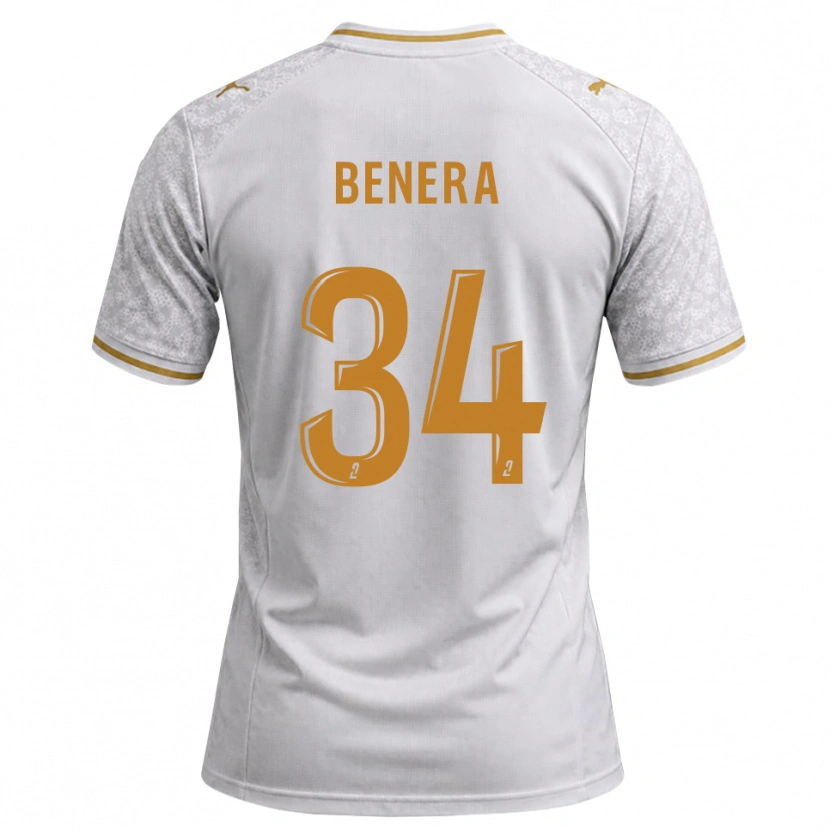 Danxen Mulher Camisola Ummene Benera #34 Cinza Dourado Branco Alternativa 2026/27 Camisa