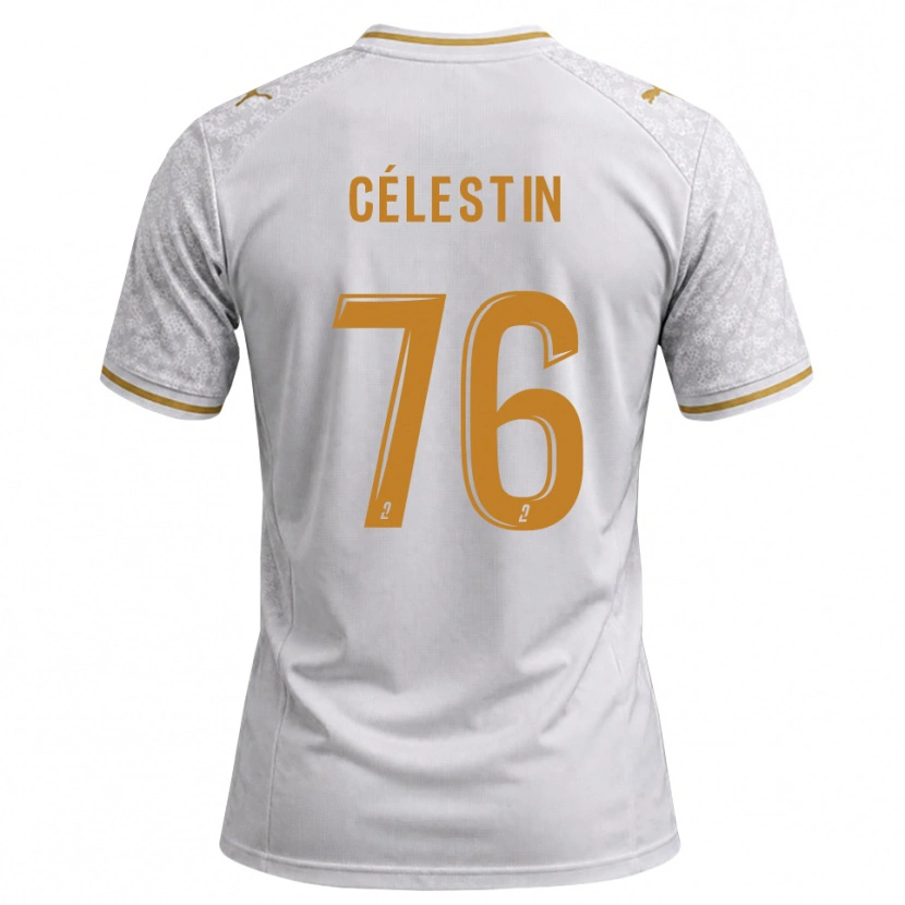 Danxen Mulher Camisola Jean-Philippe Célestin #76 Cinza Dourado Branco Alternativa 2026/27 Camisa