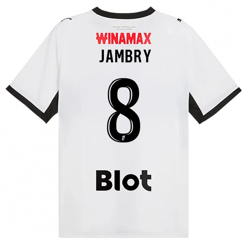 Danxen Mulher Camisola Melvin Jambry #8 Preto Branco Vermelho Alternativa 2026/27 Camisa