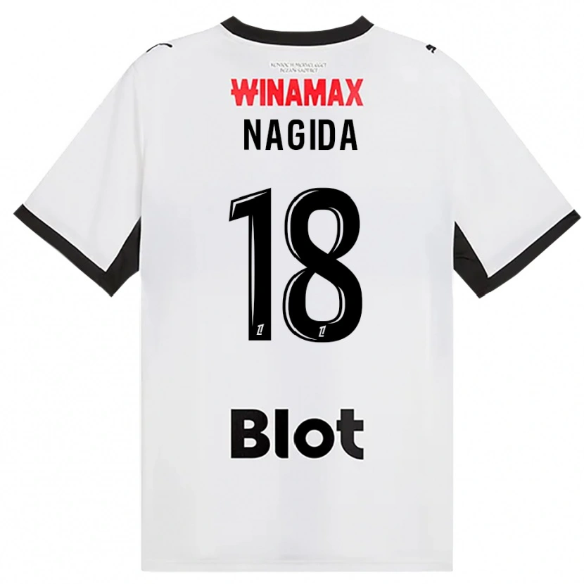 Danxen Mulher Camisola Mahamadou Nagida #18 Preto Branco Vermelho Alternativa 2026/27 Camisa