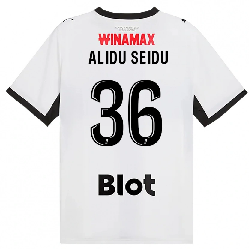 Danxen Mulher Camisola Alidu Seidu #36 Preto Branco Vermelho Alternativa 2026/27 Camisa
