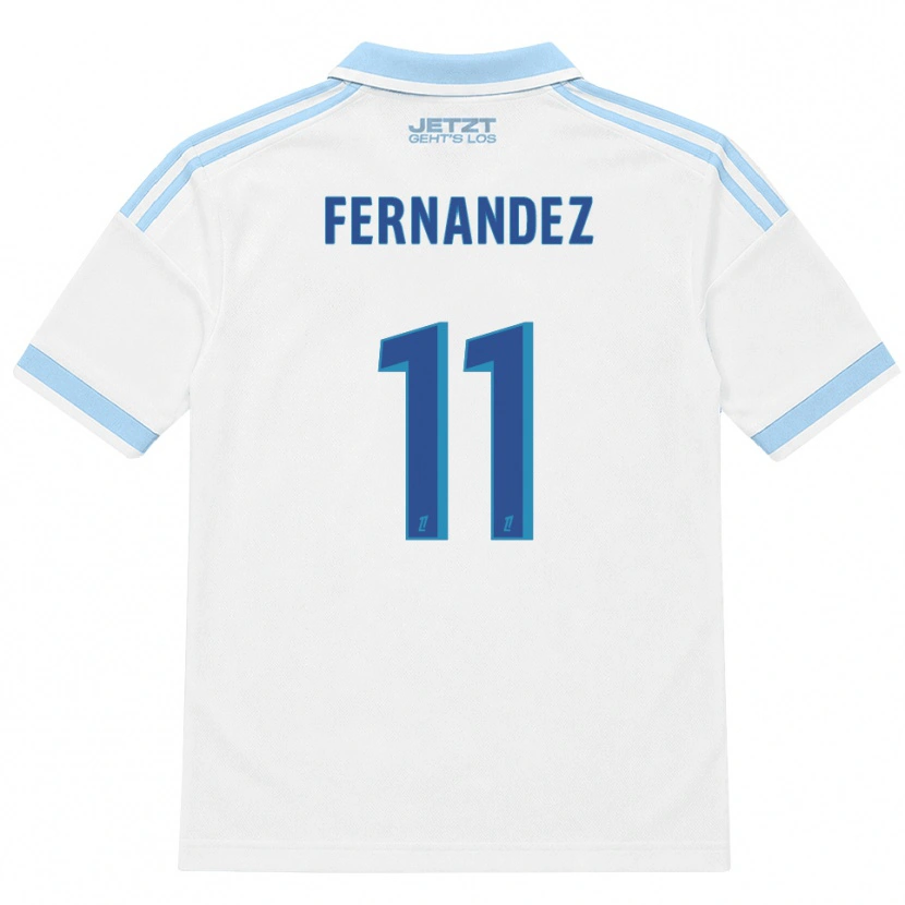 Danxen Mulher Camisola Elies Araar Fernandez #11 Azul Céu Claro Branco Vermelho Alternativa 2026/27 Camisa