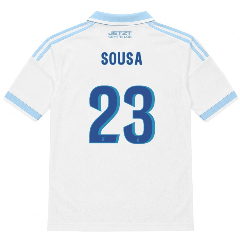 Danxen Mulher Camisola Diogo Sousa #23 Azul Céu Claro Branco Vermelho Alternativa 2026/27 Camisa