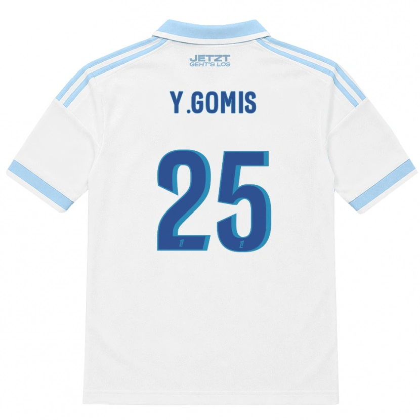 Danxen Mulher Camisola Yoni Gomis #25 Azul Céu Claro Branco Vermelho Alternativa 2026/27 Camisa