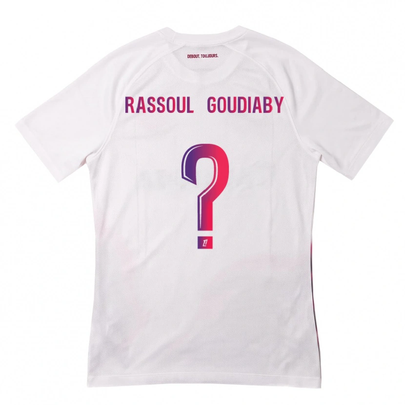 Danxen Mulher Camisola Khadim Rassoul Goudiaby #0 Branco Rosa Roxo Alternativa 2026/27 Camisa