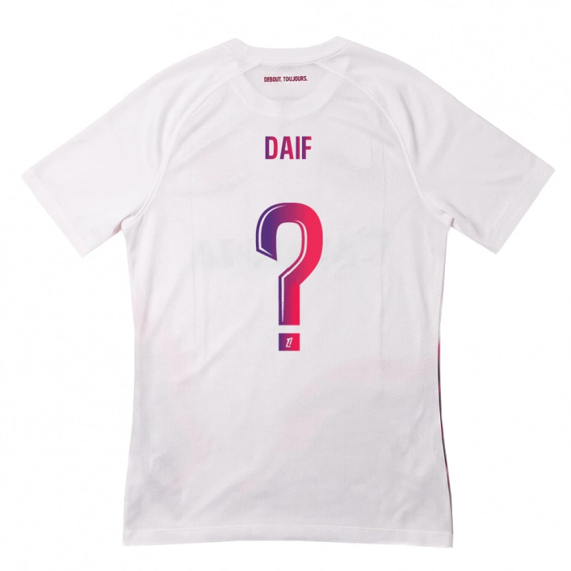 Danxen Mulher Camisola Mouhamed Daif #0 Branco Rosa Roxo Alternativa 2026/27 Camisa