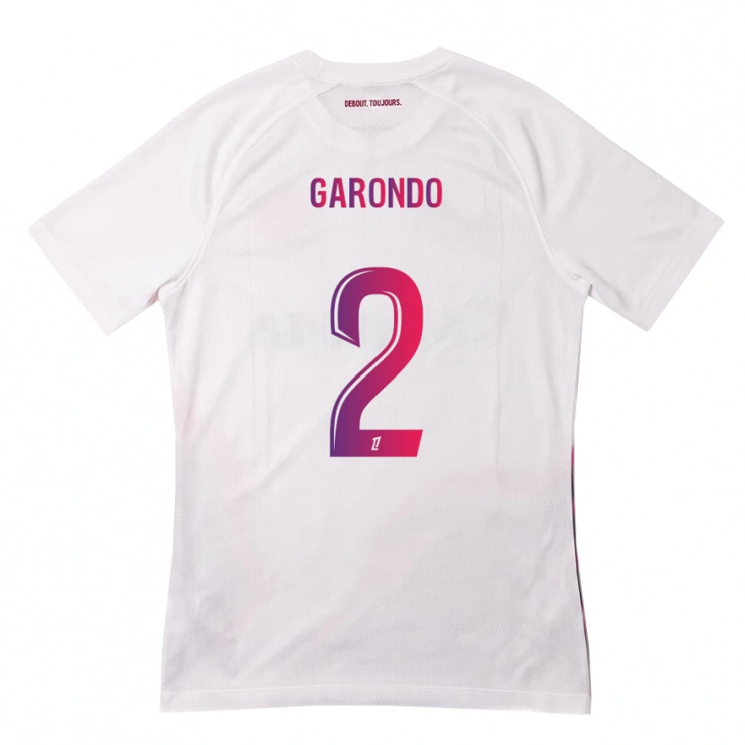 Danxen Mulher Camisola Thibaud Garondo #2 Branco Rosa Roxo Alternativa 2026/27 Camisa