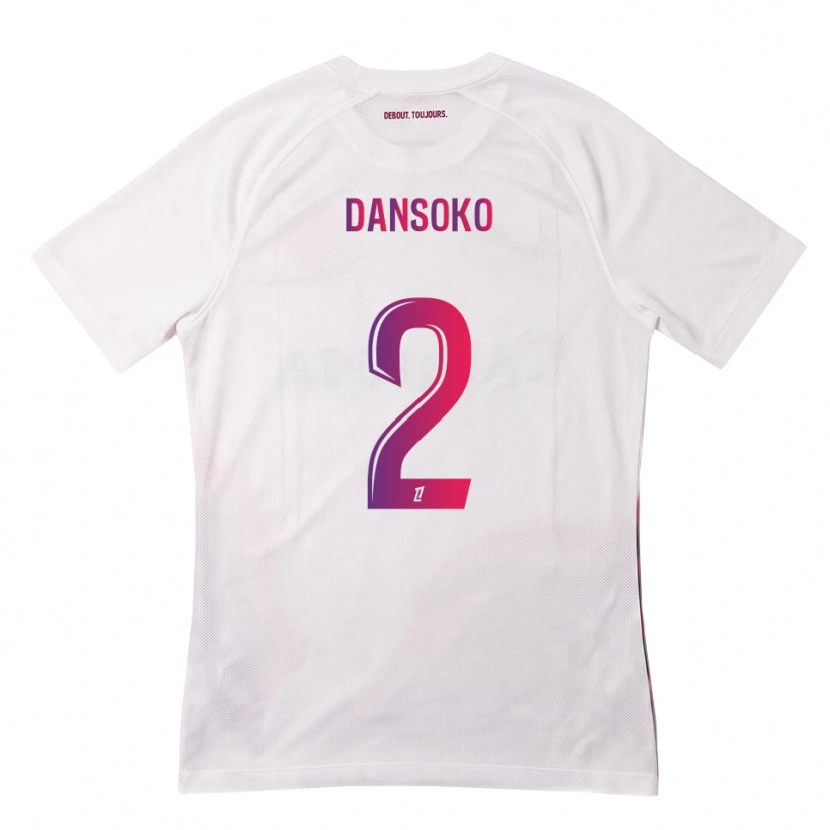 Danxen Mulher Camisola Mohamed Dansoko #2 Branco Rosa Roxo Alternativa 2026/27 Camisa
