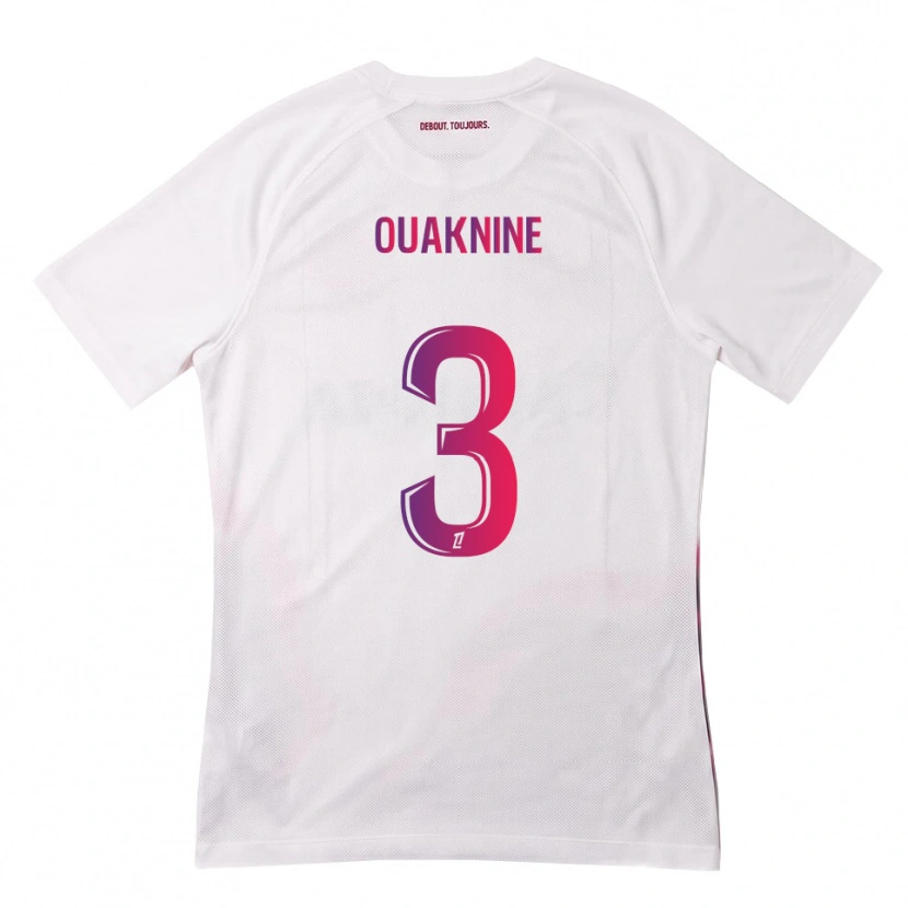 Danxen Mulher Camisola Jules Ouaknine #3 Branco Rosa Roxo Alternativa 2026/27 Camisa