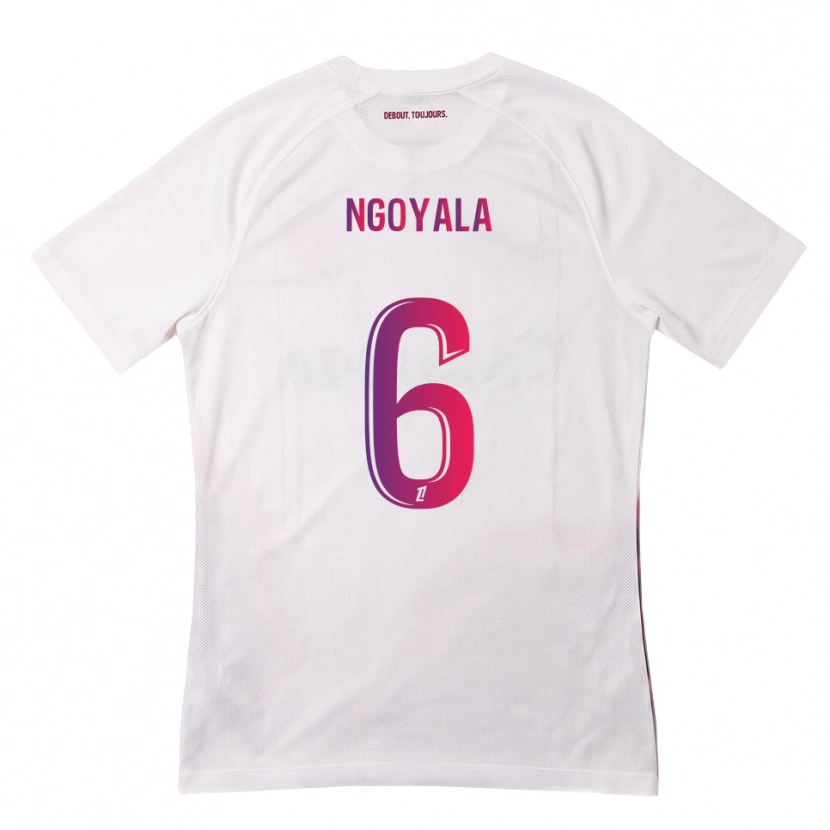Danxen Mulher Camisola Frédéric Efuele Ngoyala #6 Branco Rosa Roxo Alternativa 2026/27 Camisa