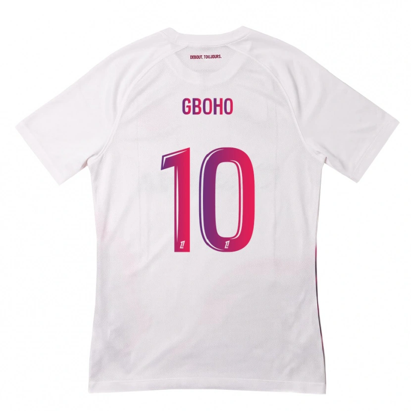 Danxen Mulher Camisola Yann Gboho #10 Branco Rosa Roxo Alternativa 2026/27 Camisa