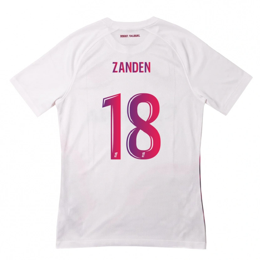 Danxen Mulher Camisola Oliver Zandén #18 Branco Rosa Roxo Alternativa 2026/27 Camisa