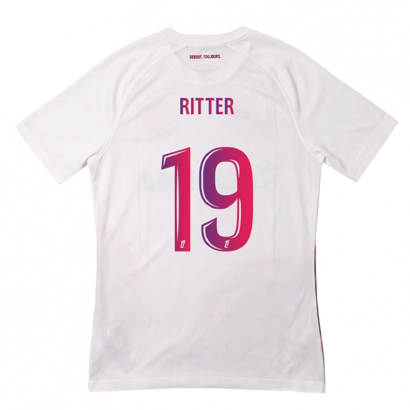 Danxen Mulher Camisola Morgane Ritter #19 Branco Rosa Roxo Alternativa 2026/27 Camisa