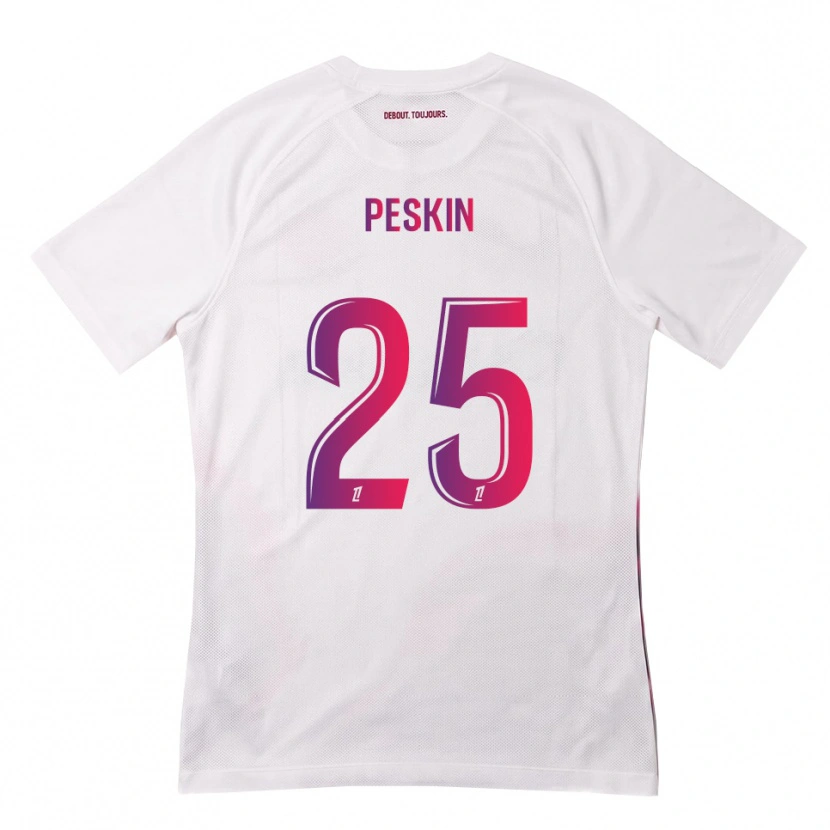 Danxen Mulher Camisola Kelso Peskin #25 Branco Rosa Roxo Alternativa 2026/27 Camisa