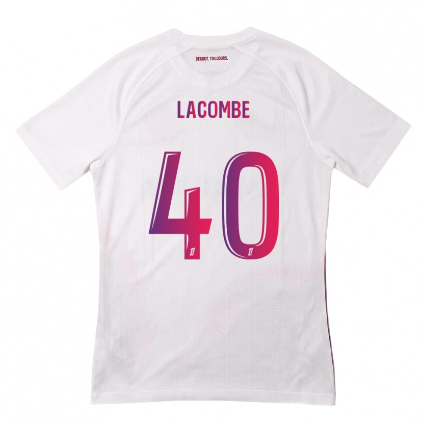 Danxen Mulher Camisola Justin Lacombe #40 Branco Rosa Roxo Alternativa 2026/27 Camisa