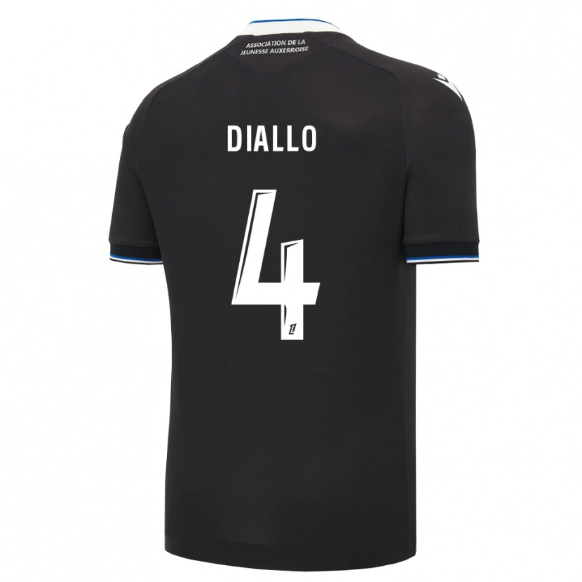 Danxen Mulher Camisola Ibrahim Diallo #4 Preto Azul Branco Alternativa 2026/27 Camisa