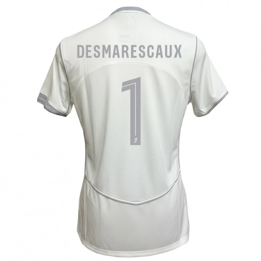 Danxen Mulher Camisola Émile Desmarescaux #1 Cinza Branco Alternativa 2026/27 Camisa