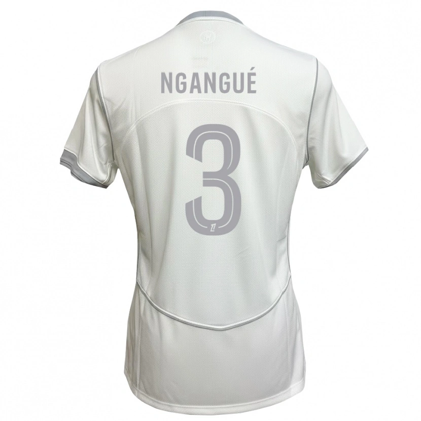 Danxen Mulher Camisola Maurice Ngangué #3 Cinza Branco Alternativa 2026/27 Camisa