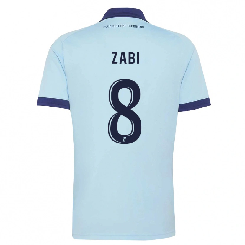 Danxen Mulher Camisola Patrick Zabi #8 Azul Centáurea Preto Alternativa 2026/27 Camisa