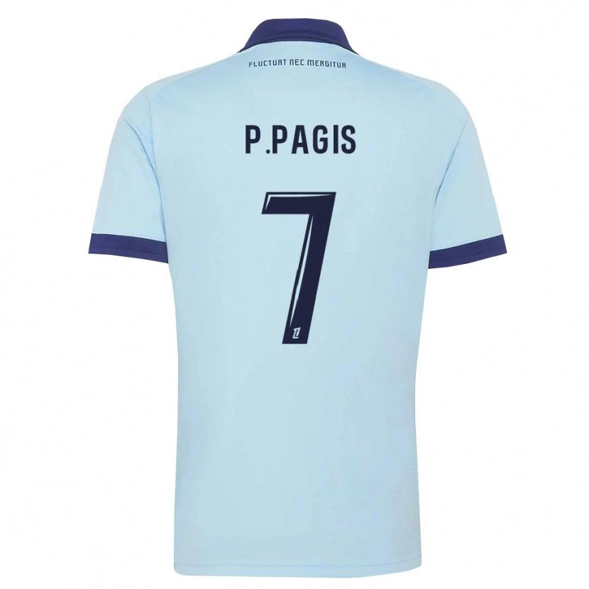 Danxen Mulher Camisola Pablo Pagis #7 Azul Centáurea Preto Alternativa 2026/27 Camisa