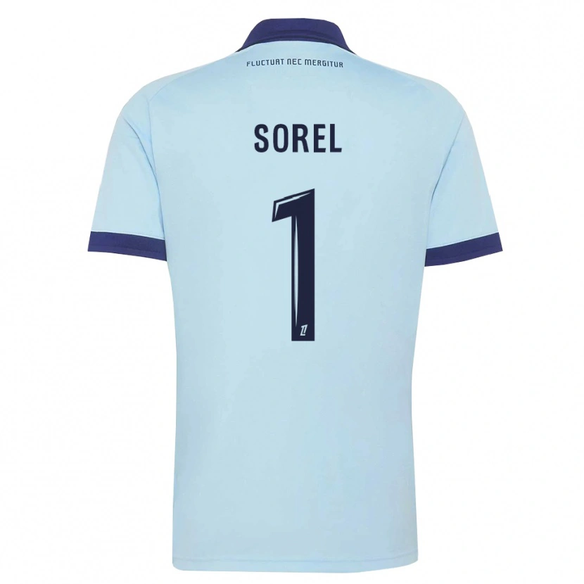 Danxen Mulher Camisola Sacha Sorel #1 Azul Centáurea Preto Alternativa 2026/27 Camisa
