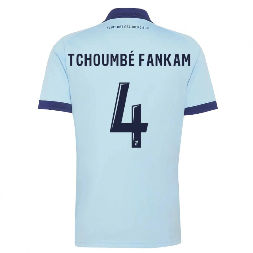 Danxen Mulher Camisola Erwan Tchoumbé Fankam #4 Azul Centáurea Preto Alternativa 2026/27 Camisa