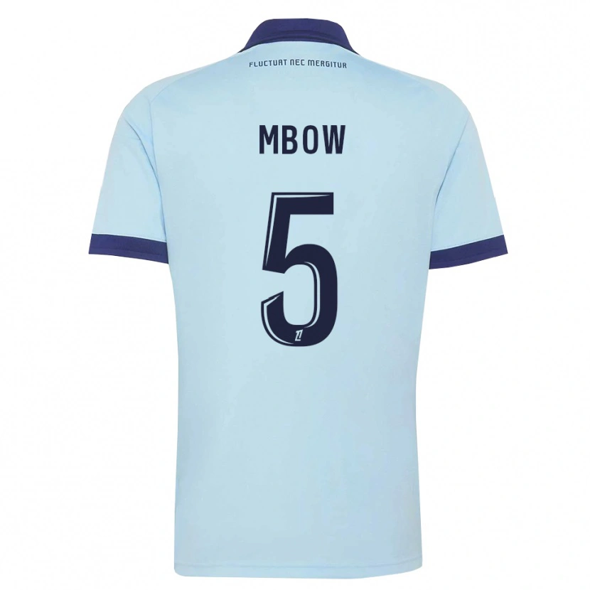 Danxen Mulher Camisola Moustapha Mbow #5 Azul Centáurea Preto Alternativa 2026/27 Camisa