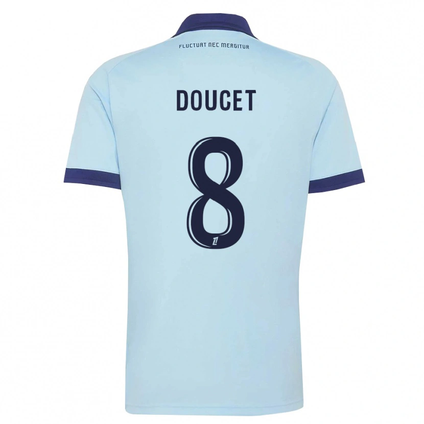 Danxen Mulher Camisola Lohann Doucet #8 Azul Centáurea Preto Alternativa 2026/27 Camisa