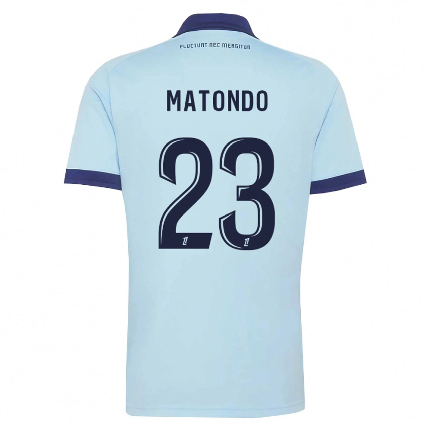 Danxen Mulher Camisola Rudy Matondo #23 Azul Centáurea Preto Alternativa 2026/27 Camisa