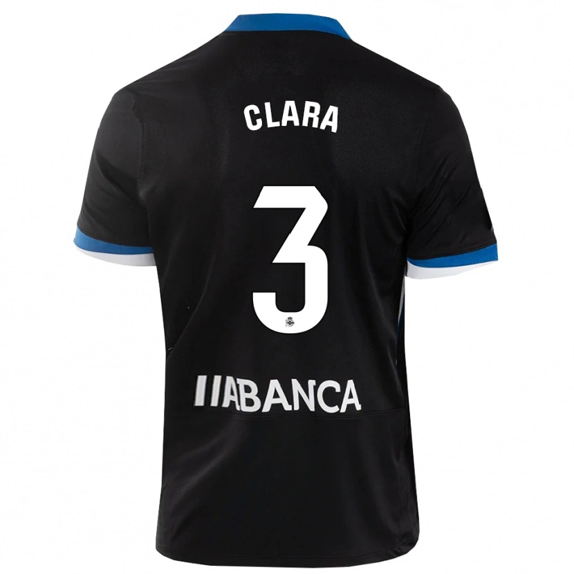 Danxen Mulher Camisola Clara Rodríguez #3 Preto Branco Azul Alternativa 2026/27 Camisa
